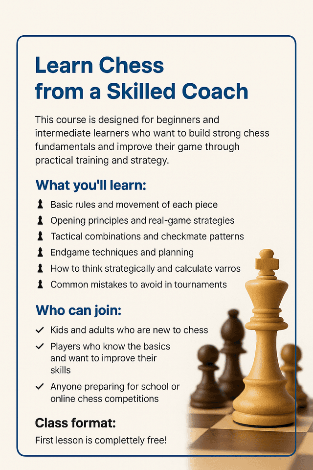 Chess coach - Aradhya