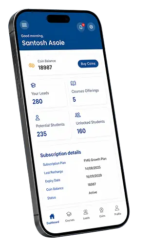 FindMyGuru tutor app dashboard on a smartphone